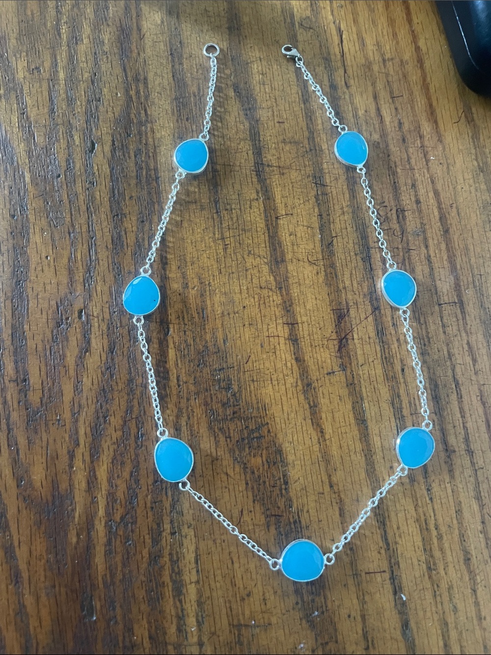 Silver turquoise necklace